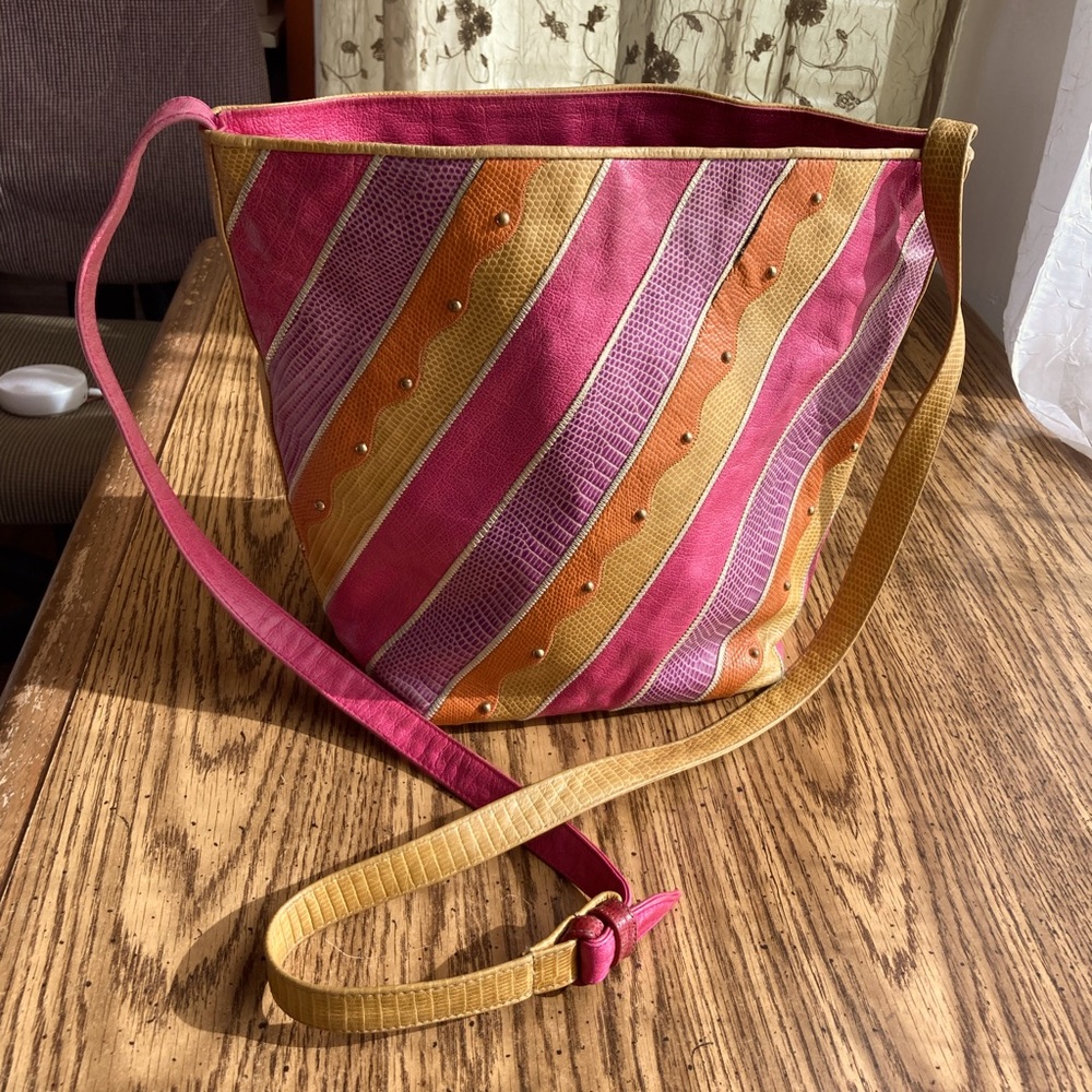 Sharif Textured Leather Handbag